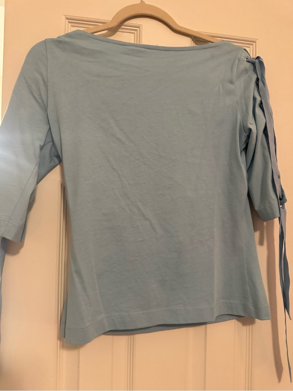 MOSCHINO x My Little Pony Light Blue Graphic Top with Bow Sleeves - Picture 4 of 4
